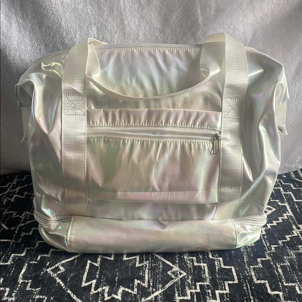Iridescent White Tote Bag